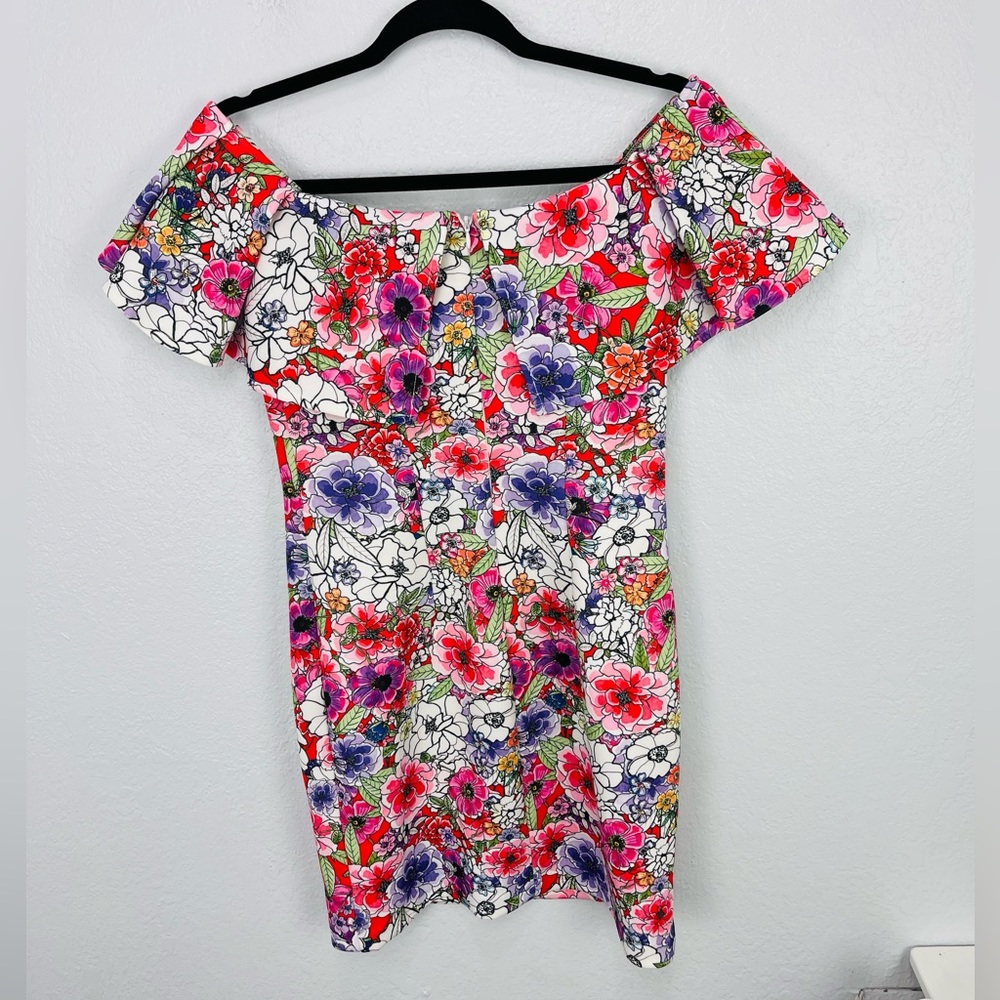 Alexia Admor Floral Off Shoulder Mini Girl Preppy Dress - Picture 7 of 8